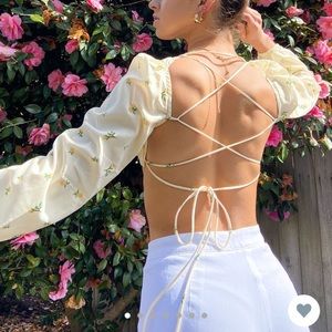 Princess Polly Violetta top yellow